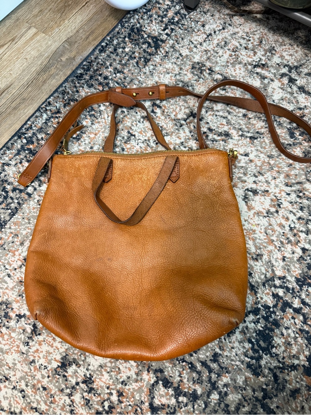 Madewell Leather Zip Top Transport Crossbody